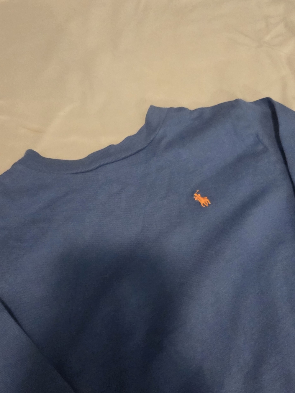 Polo by Ralph Lauren Royal Blue Long Sleeve Tee with Orange Pony